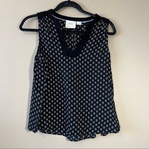 ✨ Anthropologie Maeve Women’s Black White Polka Dot Tank Blouse 12